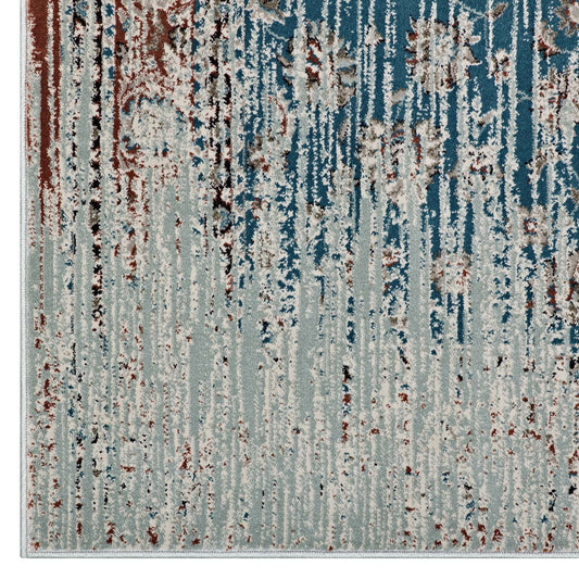 Hesper Distressed Contemporary Floral Lattice 8x10 Area Rug by Modway