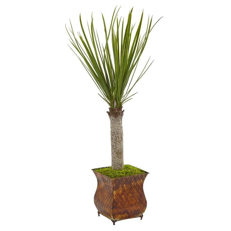 40" Yucca Artificial Tree in Metal Planter