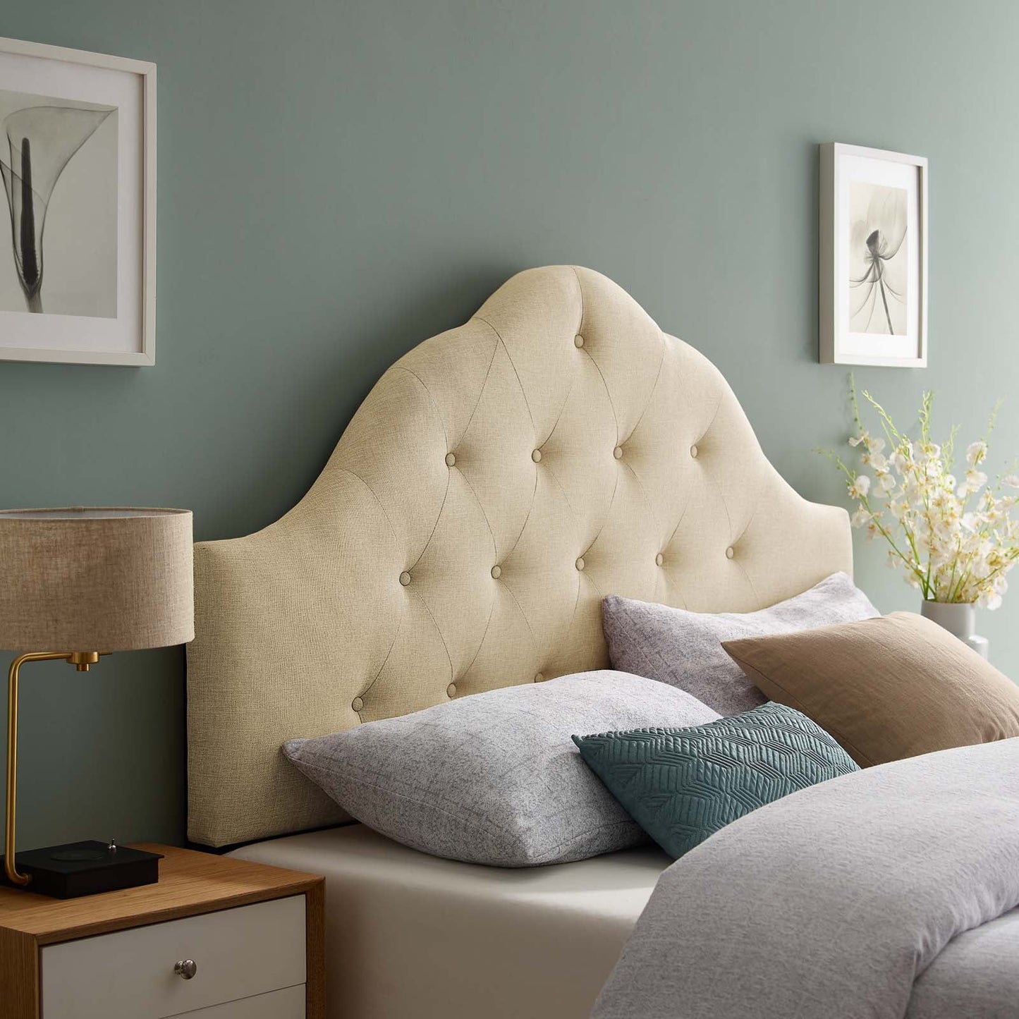 Sovereign Upholstered Fabric Queen Headboard by Modway