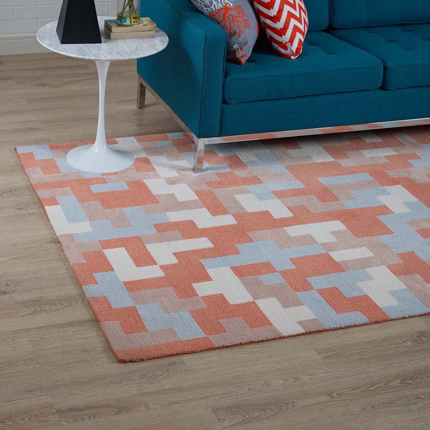 Andela Interlocking Block Mosaic 5x8 Area Rug by Modway