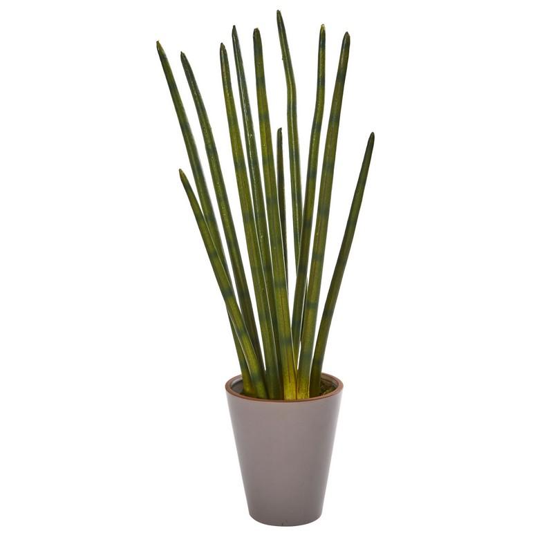 24" Bamboo Shoot Artificial Plant in Decorative Planter