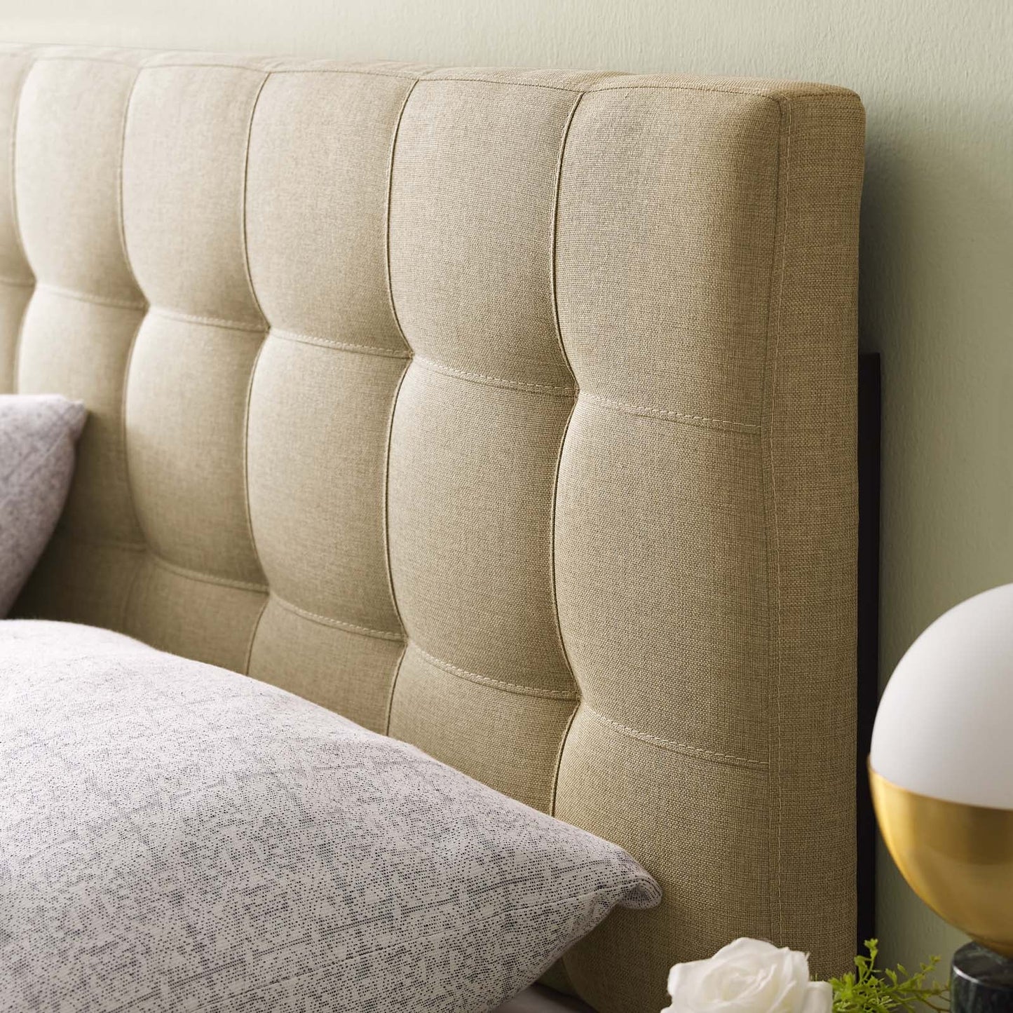 Lily Upholstered Fabric Queen Headboard by Modway
