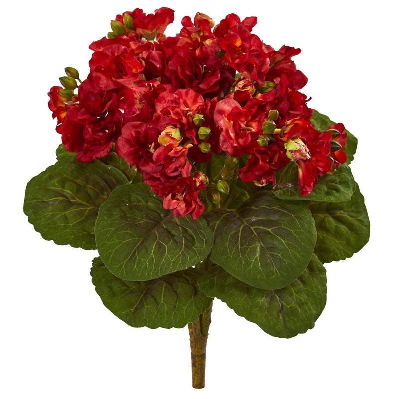 12" Violet Bush Artificial Flower (Set of 4)