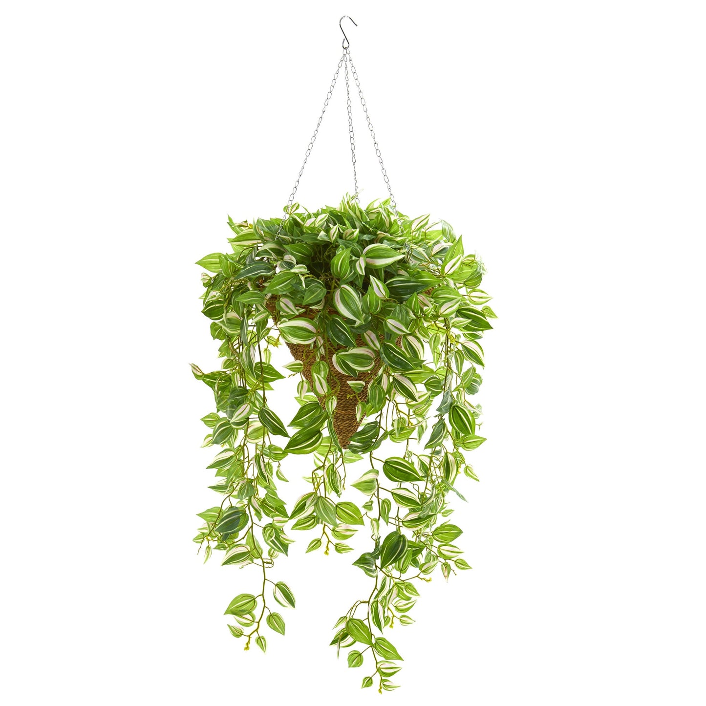 48' Wandering Jew Artificial Plant in Hanging Basket (Real Touch)