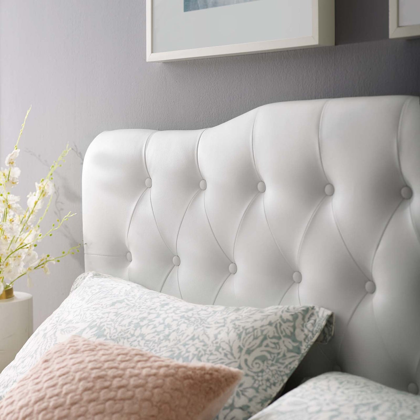 Annabel Upholstered Vinyl Queen Headboard by Modway