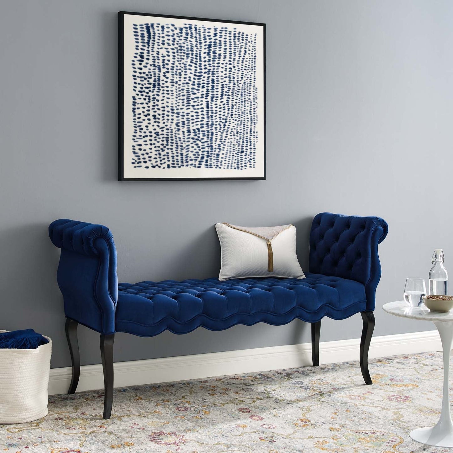 Adelia Chesterfield Style Button Tufted Performance Velvet Bench by Modway