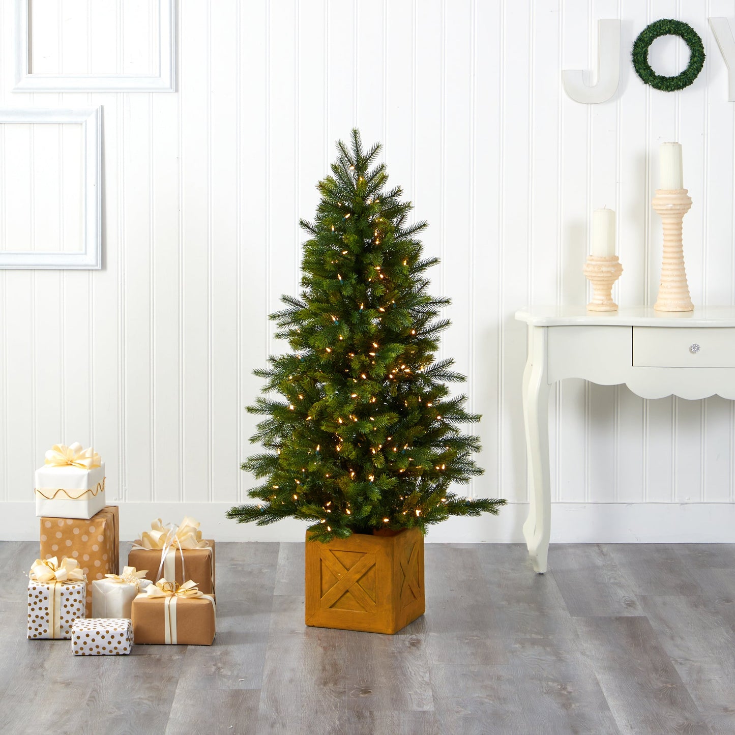5' Manchester Fir Artificial Christmas Tree in Decorative Planter