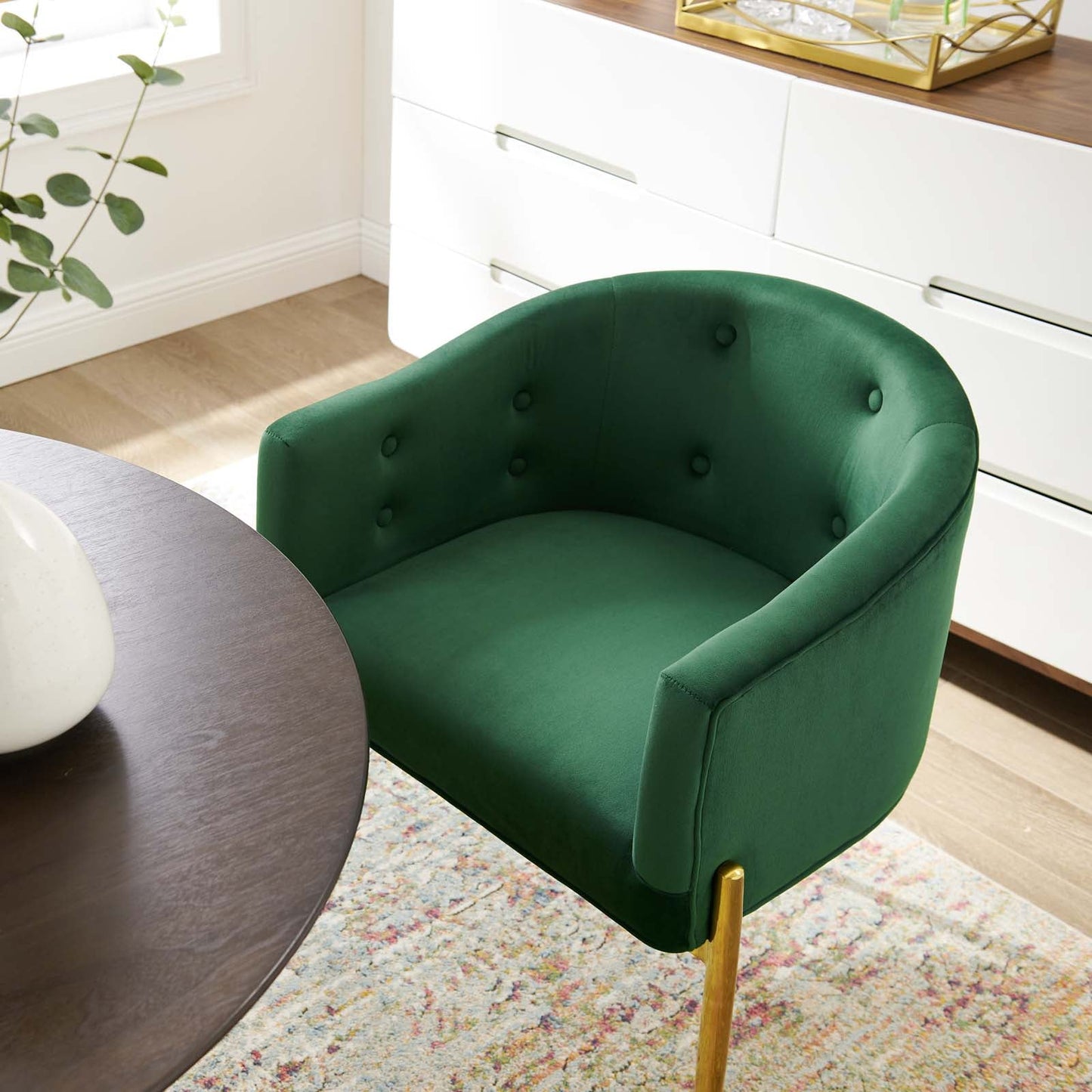 Savour Tufted Performance Velvet Accent Chairs Set of 2 by Modway