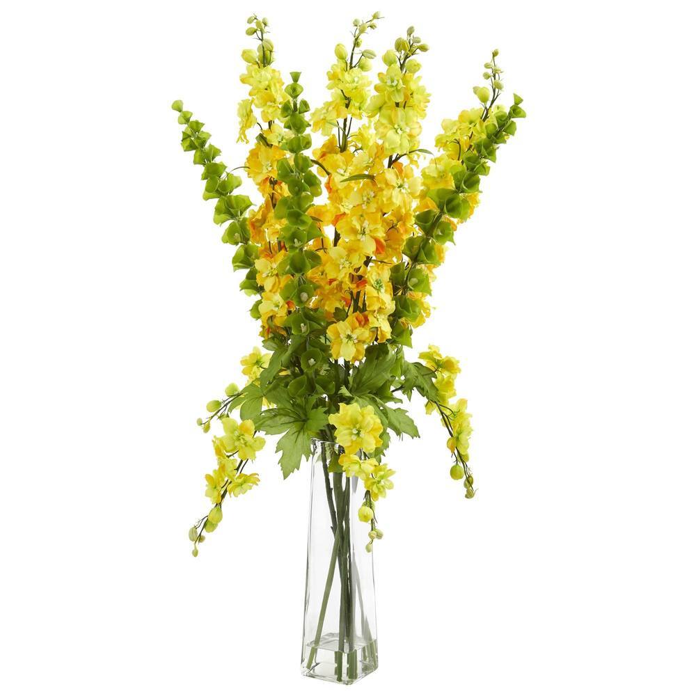 34" Delphinium and Bell of Ireland Artificial Arrangement