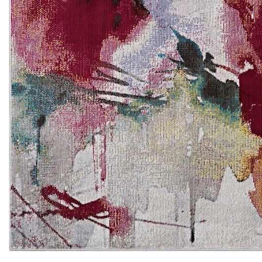 Blume Abstract Floral 4x6 Area Rug by Modway