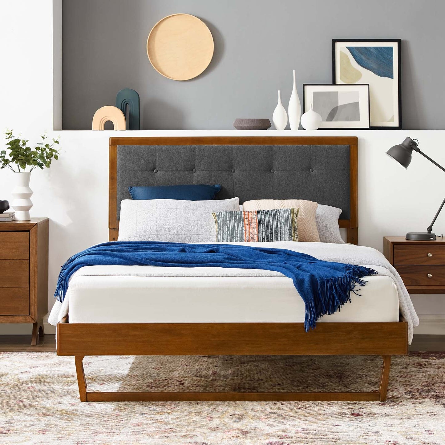 Willow Wood Queen Platform Bed With Angular Frame by Modway