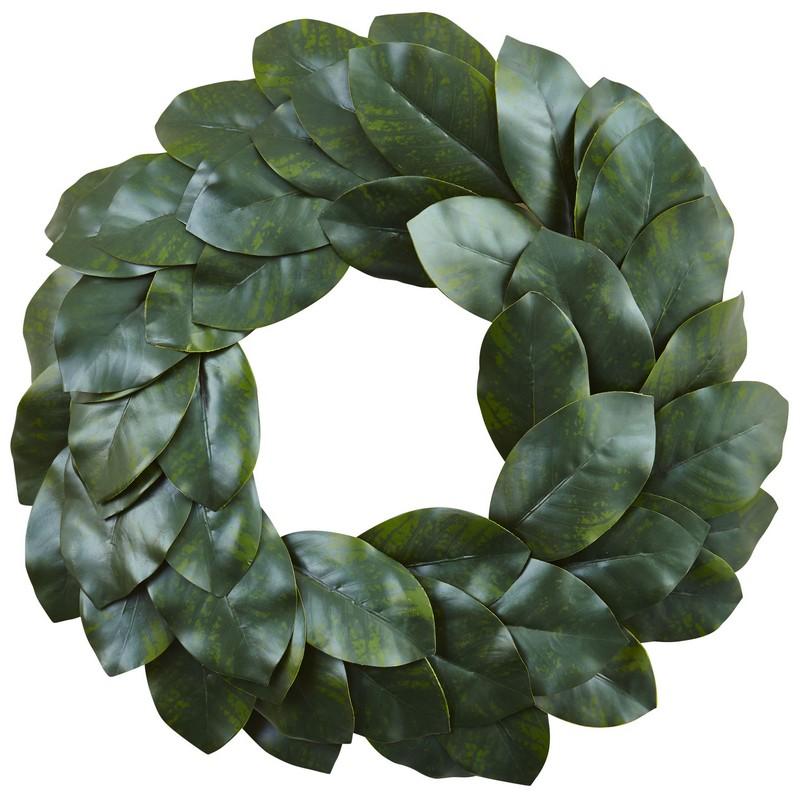 24" Magnolia Leaf Wreath