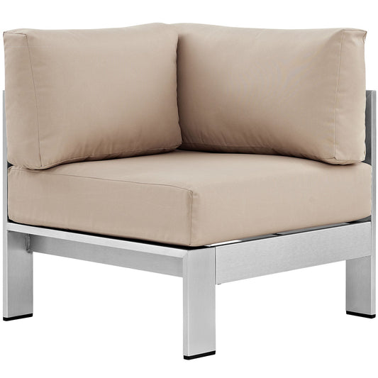 Shore Outdoor Patio Aluminum Corner Sofa by Modway