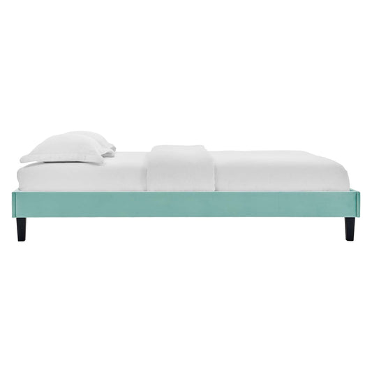Reign Performance Velvet Queen Platform Bed Frame by Modway