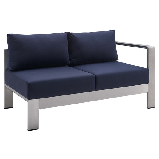 Shore 5 Piece Sunbrella¨ Fabric Outdoor Patio Aluminum Sectional Sofa Set by Modway