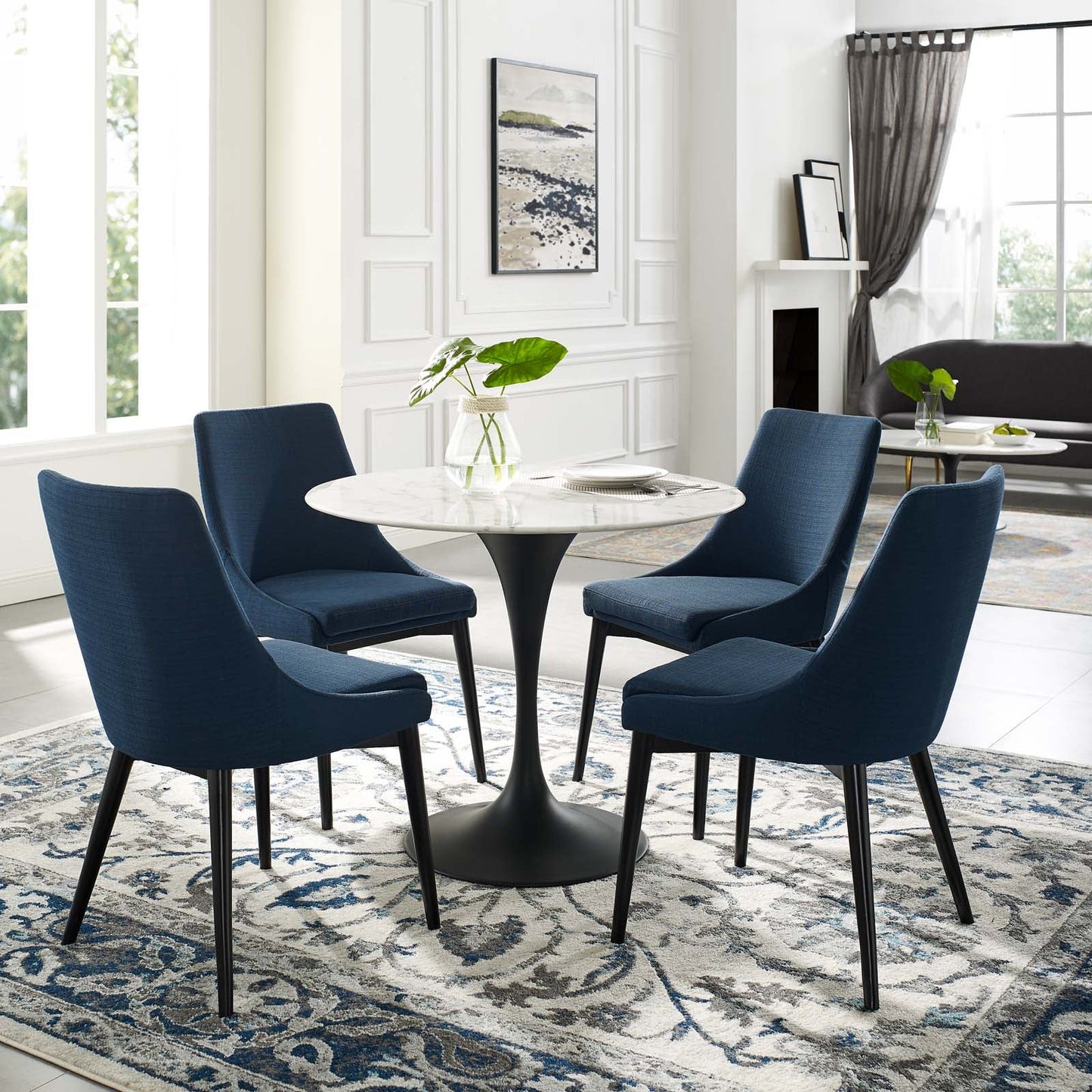 Lippa 36" Round Faux Marble Dining Table by Modway