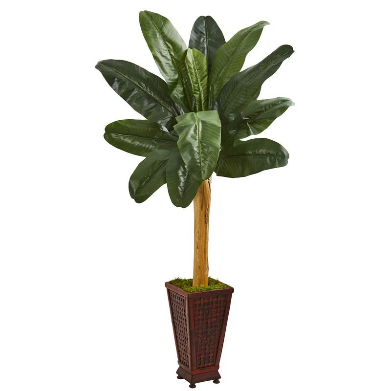 63" Banana Artificial Tree in Decorative Planter