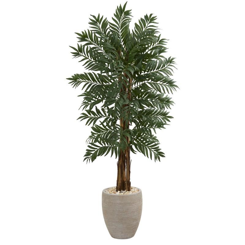 5' Parlor Artificial Palm Tree in Decorative Planter