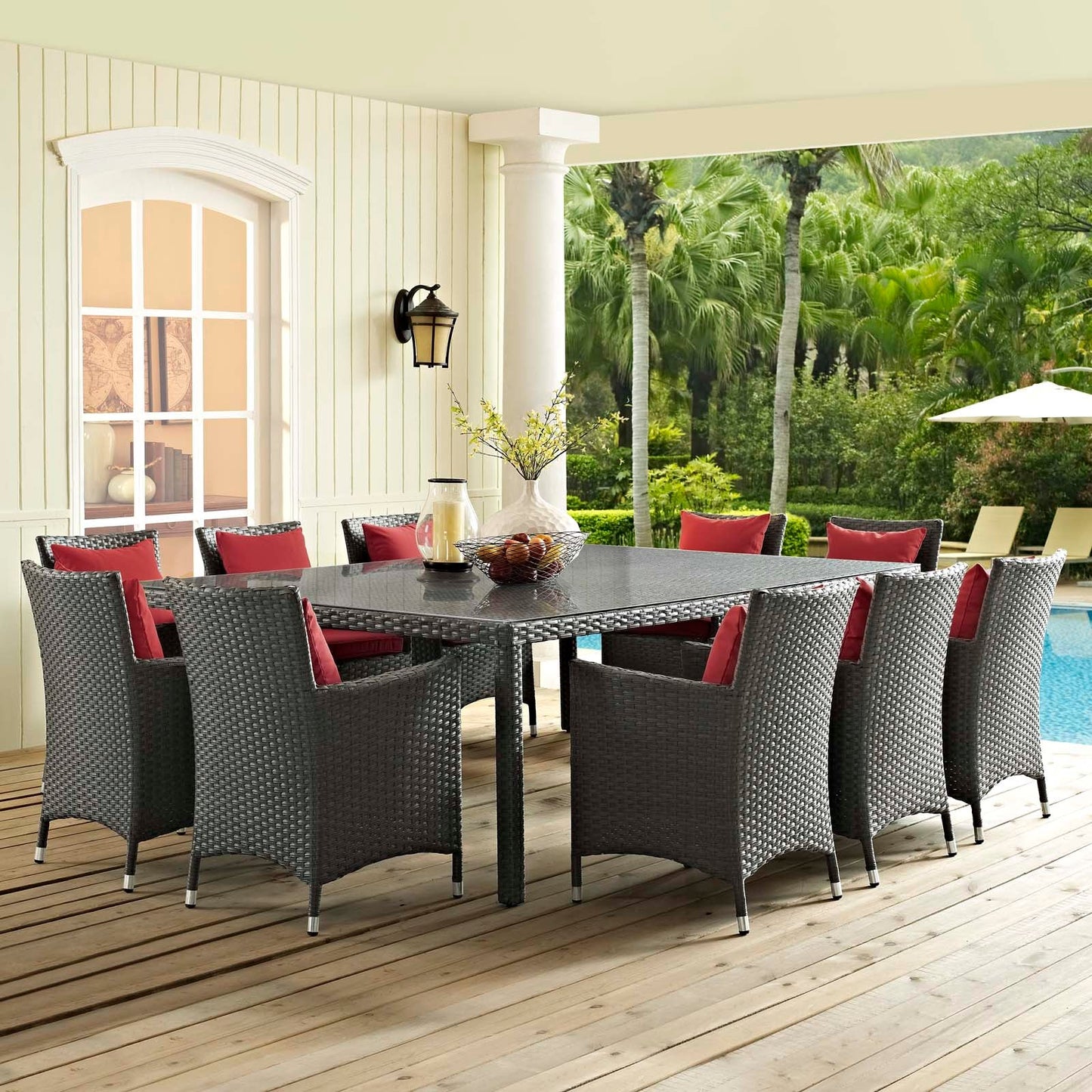 Sojourn 11 Piece Outdoor Patio Sunbrella¨ Dining Set by Modway