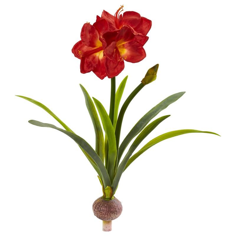31" Amaryllis Artificial Flower (Set of 3)