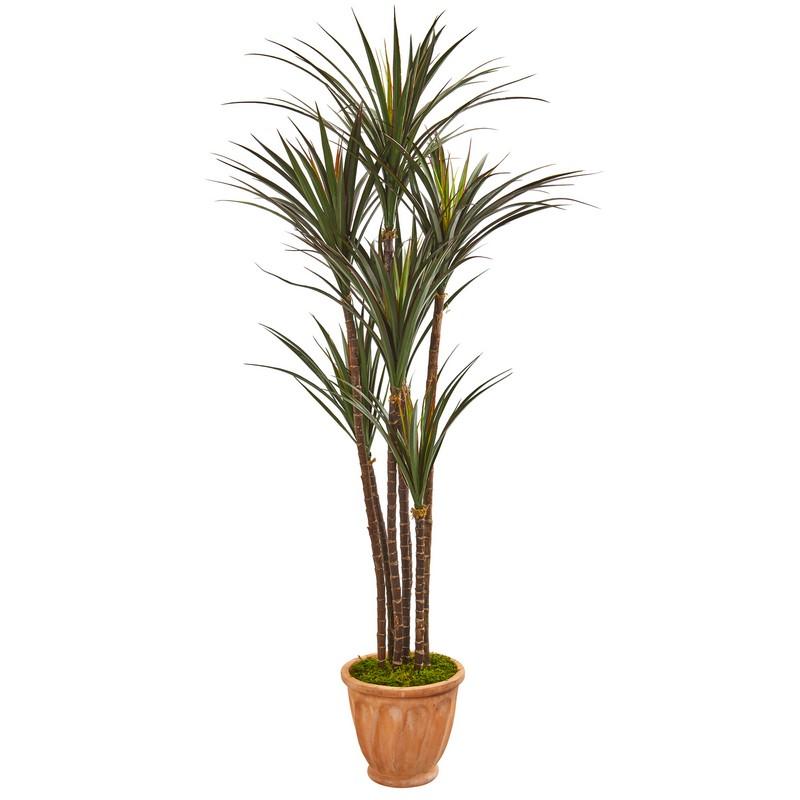 69" Giant Yucca Artificial Tree in Terracotta Planter UV Resistant