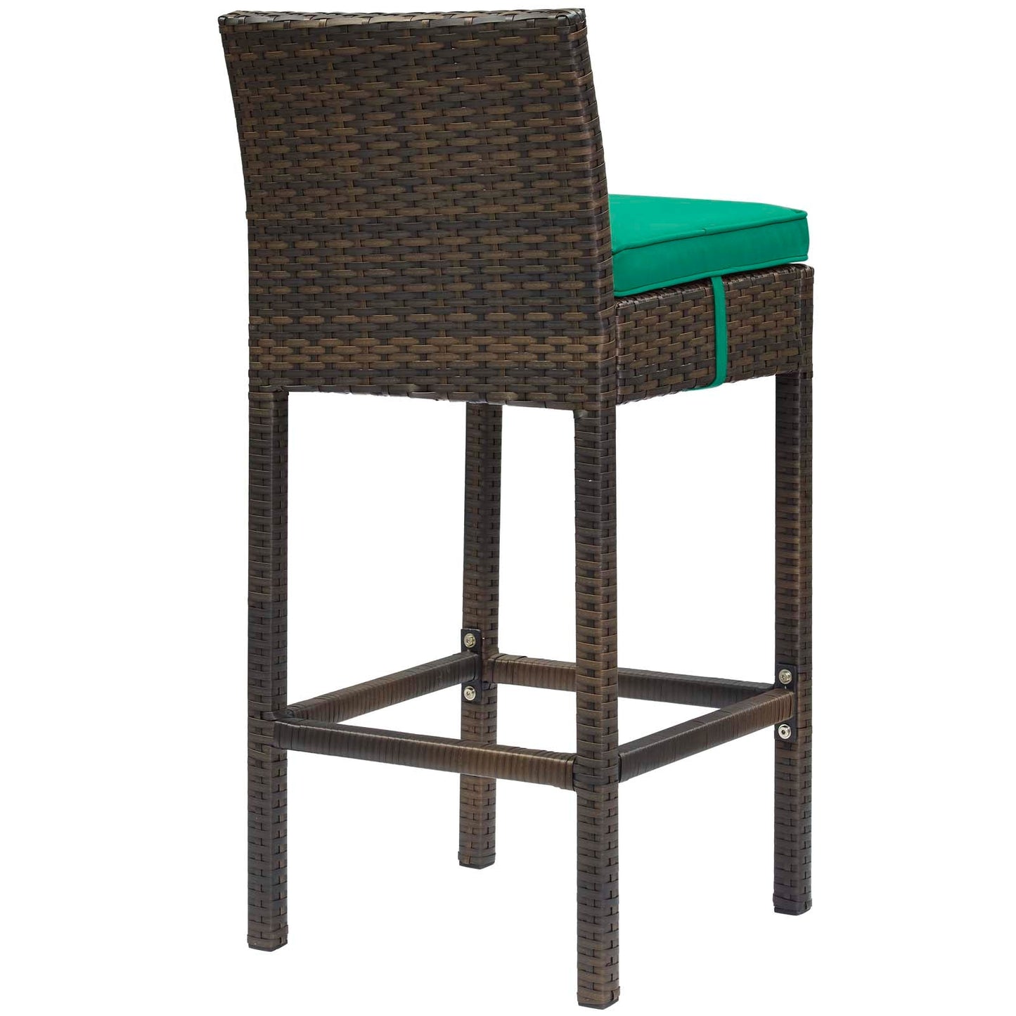 Conduit Outdoor Patio Wicker Rattan Bar Stool in B