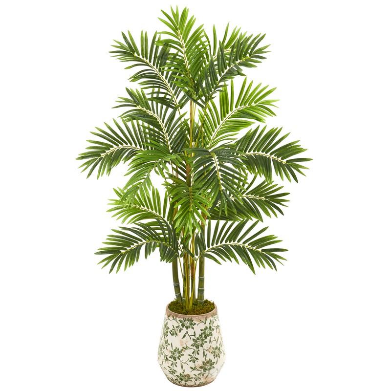 61" Areca Palm Artificial Tree in Floral Planter