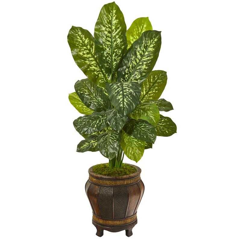 51" Dieffenbachia Artificial Plant in Planter (Real Touch)