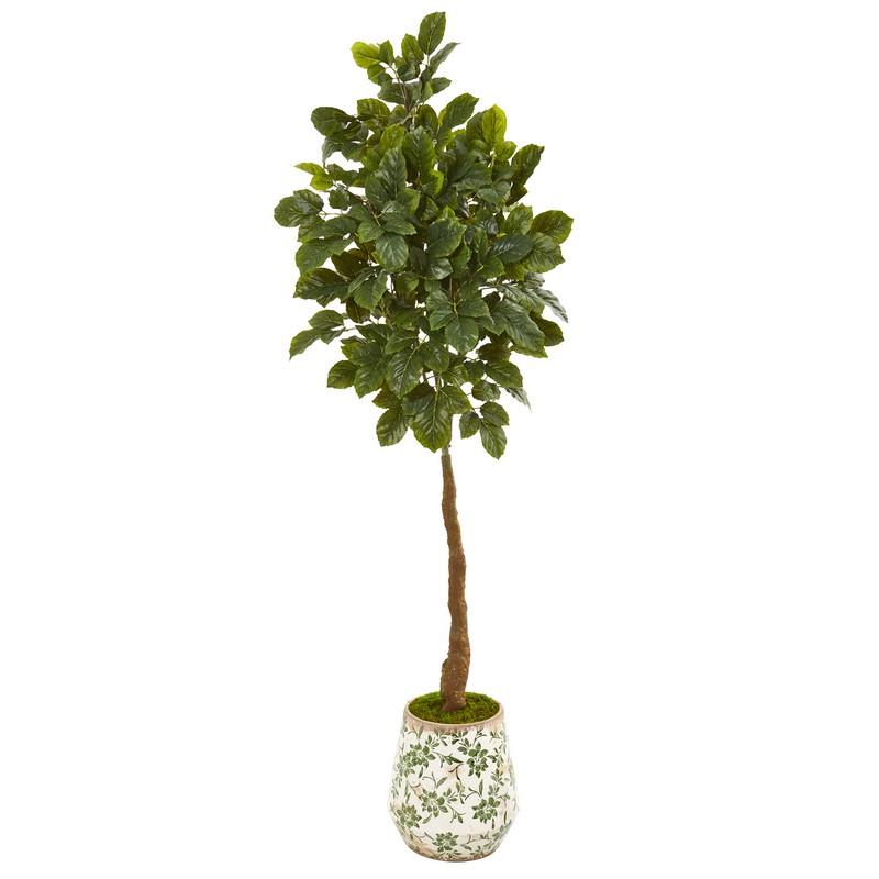 70" Beech Leaf Artificial Tree in Designer Planter