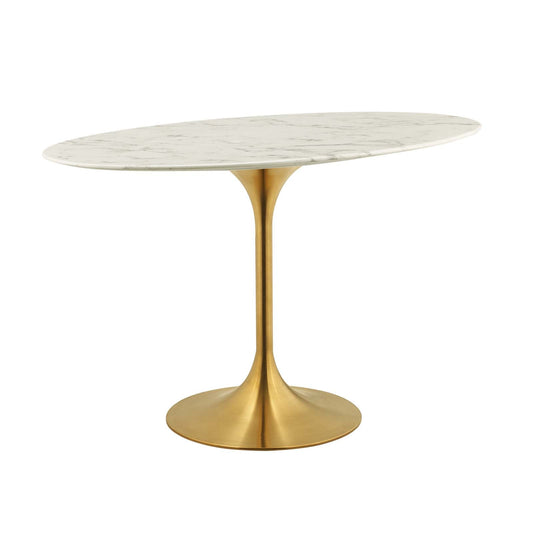 Lippa 48" Oval Faux Marble Dining Table by Modway