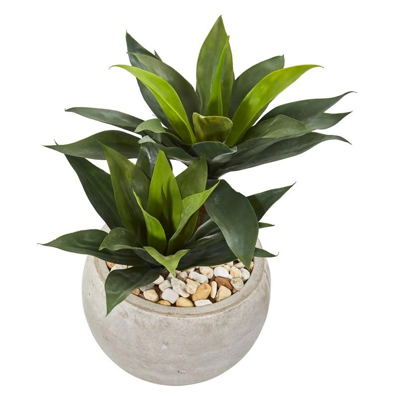 21" Agave Artificial Plant in Sand Colored Bowl