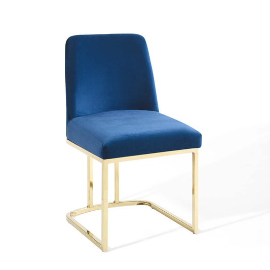Amplify Sled Base Performance Velvet Dining Chairs Set of 2 by Modway