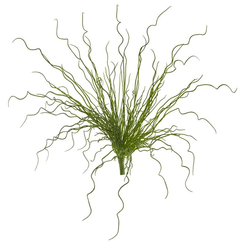 18" Curly Grass Artificial Plant (Set of 6)