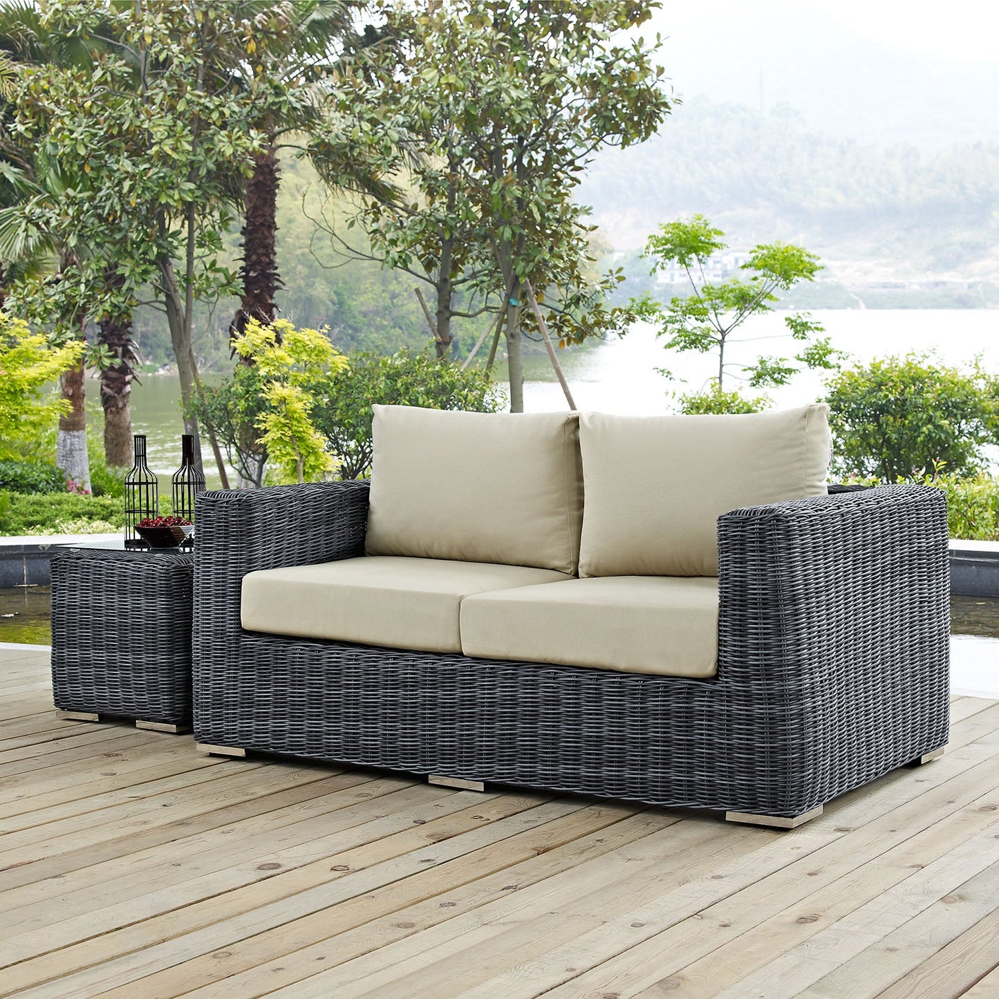 Summon Outdoor Patio Sunbrella¨ Loveseat by Modway