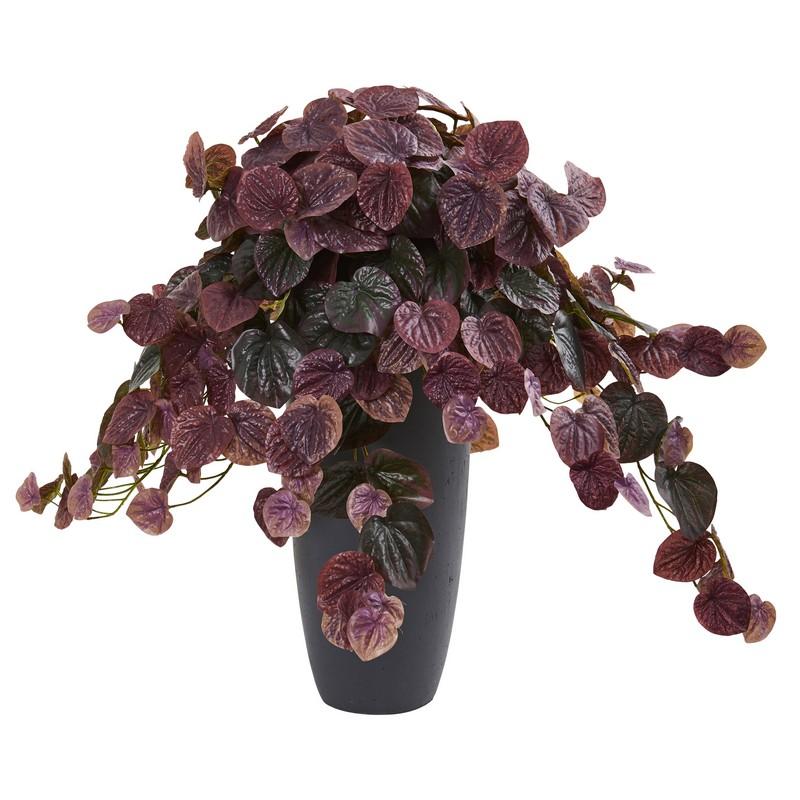 26" Peperomia Artificial Plant in Decorative Planter (Real Touch)