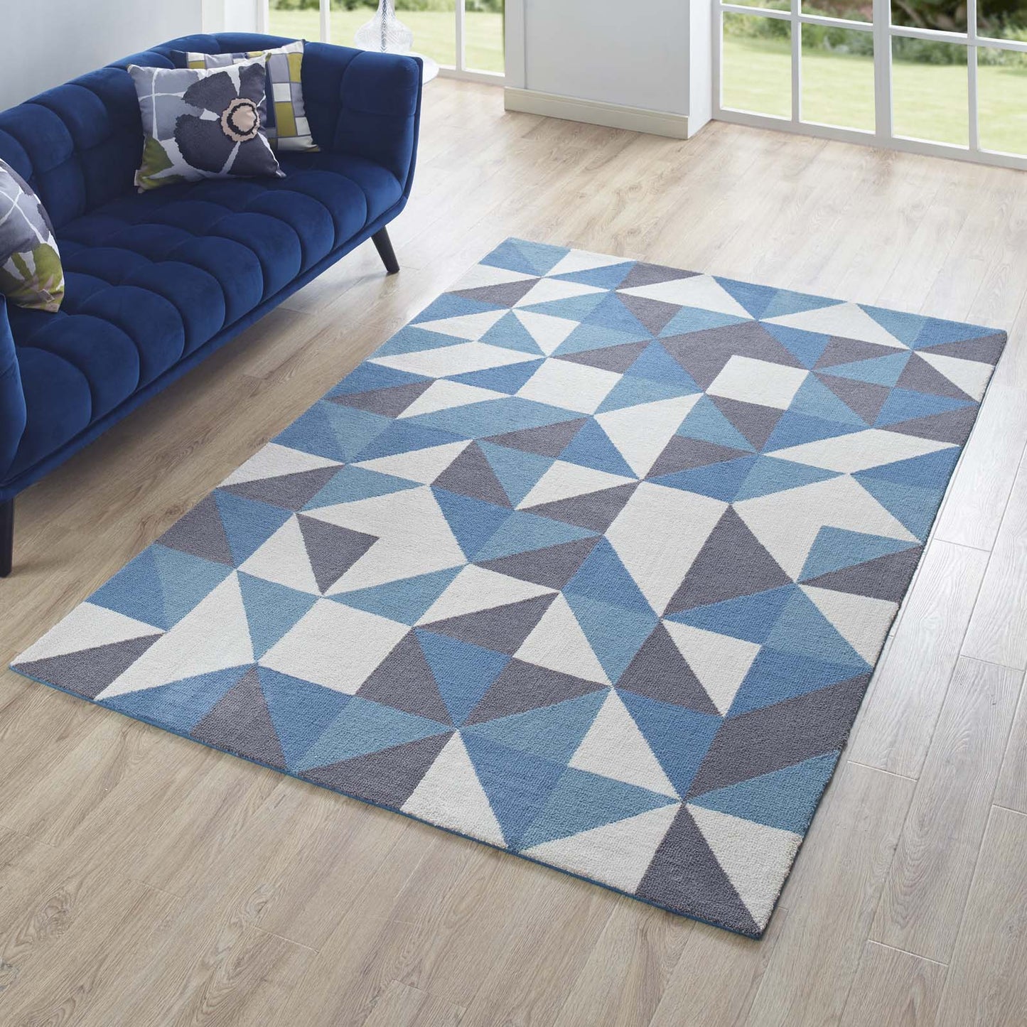 Kahula Geometric Triangle Mosaic 5x8 Area Rug by Modway
