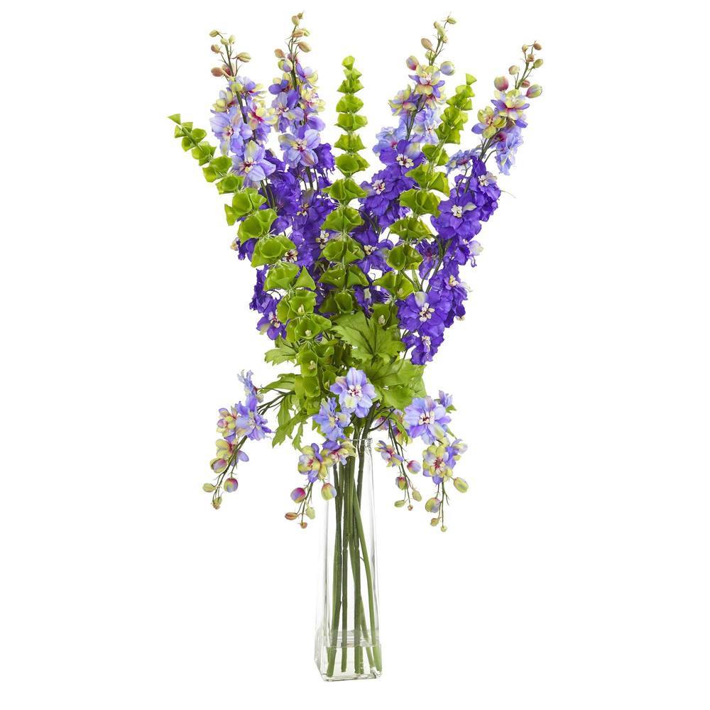 34" Delphinium and Bell of Ireland Artificial Arrangement
