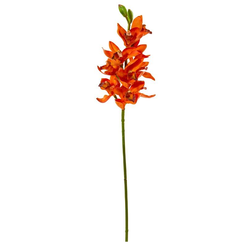 30" Cymbidium Orchid Artificial Flower (Set of 6)