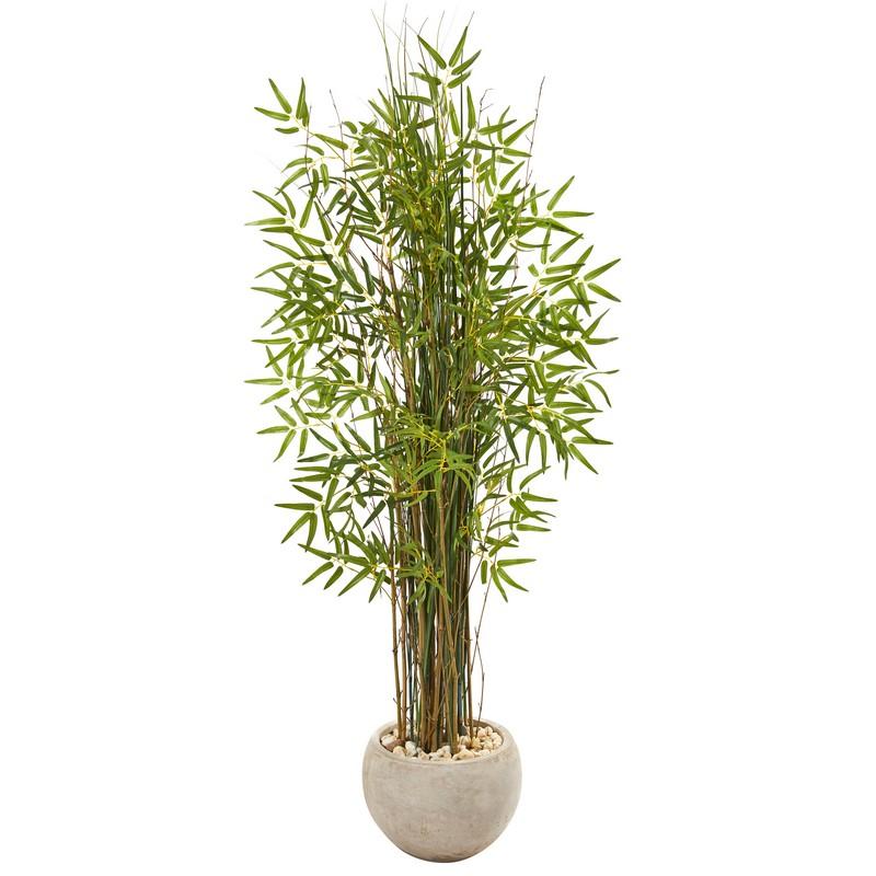 61" Grass Artificial Bamboo Plant in Sand Colored Planter