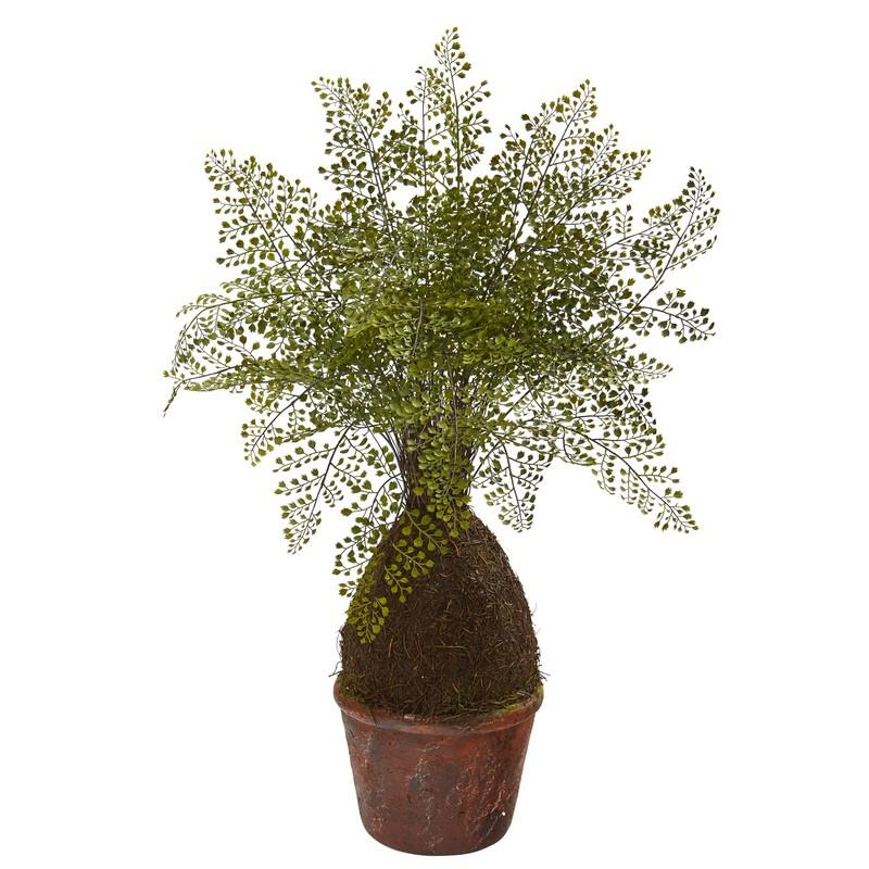 32" Maiden Hair Fern Artificial Plant in Decorative Planter