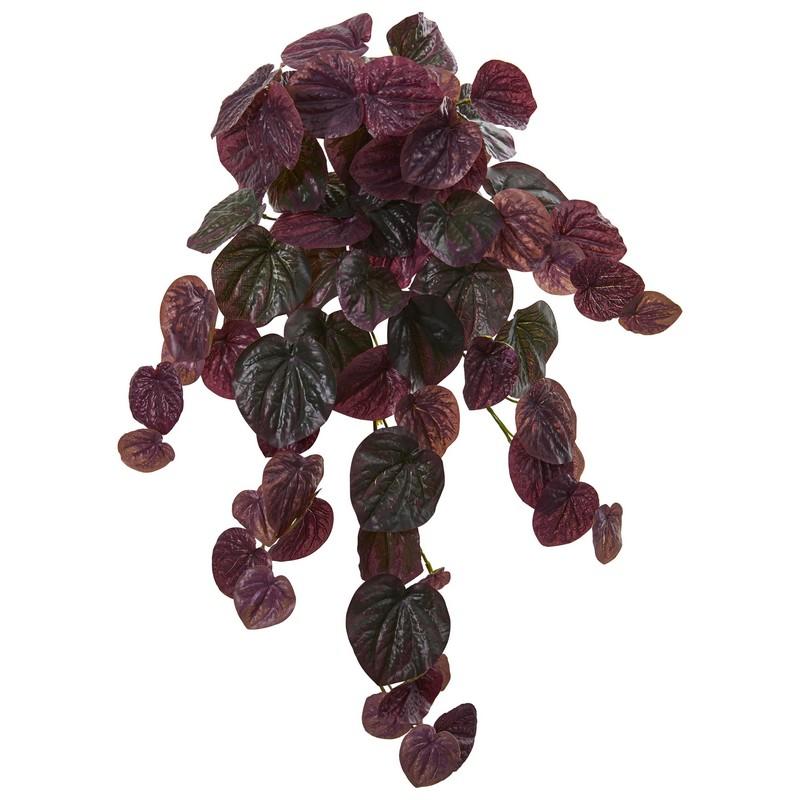 25" Peperomia Artificial Hanging Bush (Set of 6) (Real Touch)