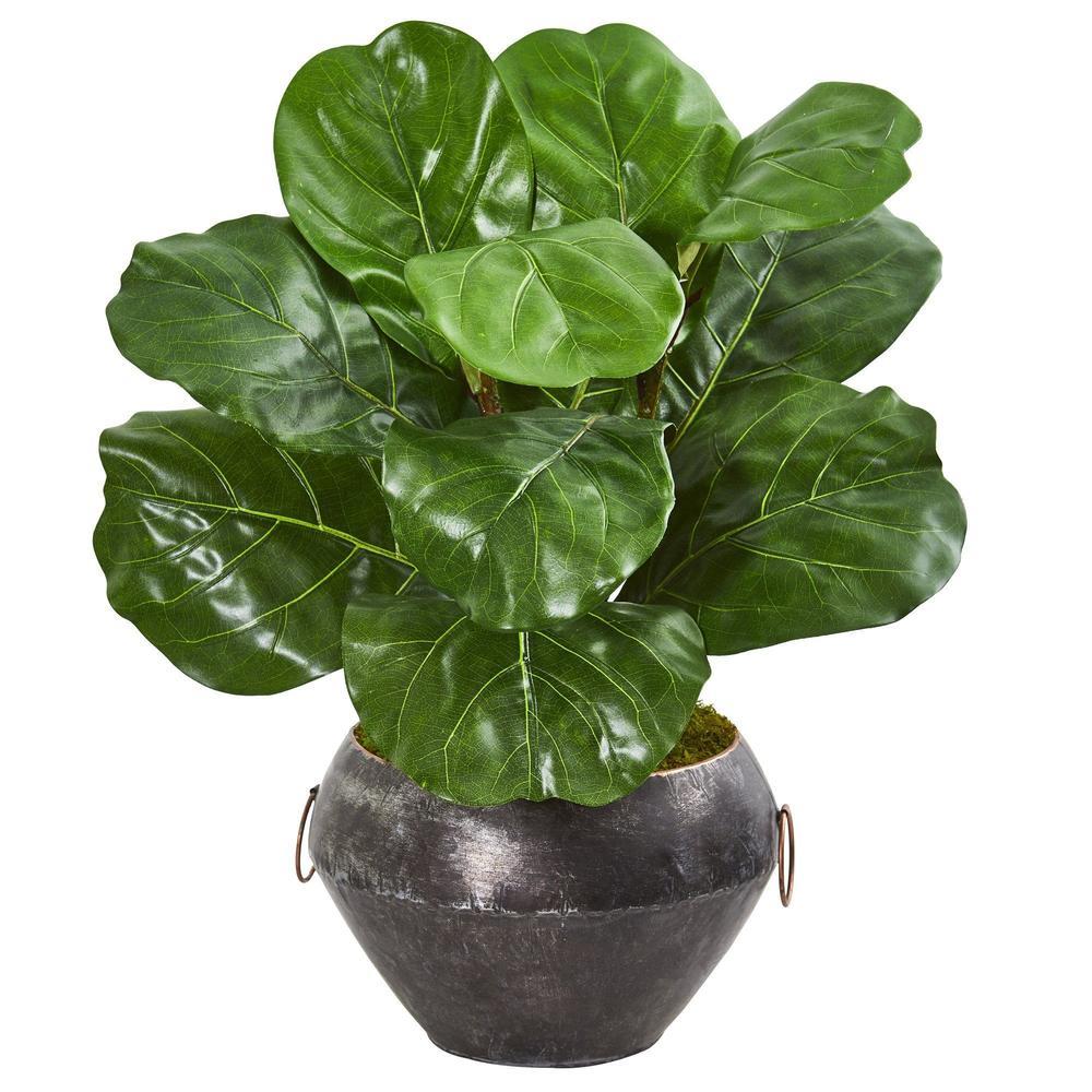 22" Fiddle Leaf Artificial Plant in Decorative Planter