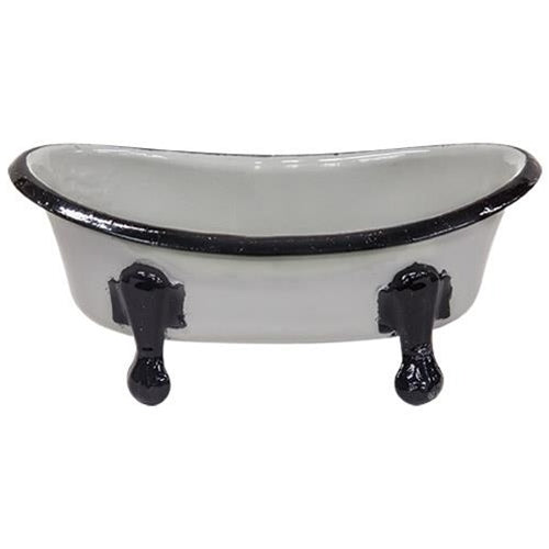 Black Rimmed Iron Bathtub Soap Dish (Pack of 4)
