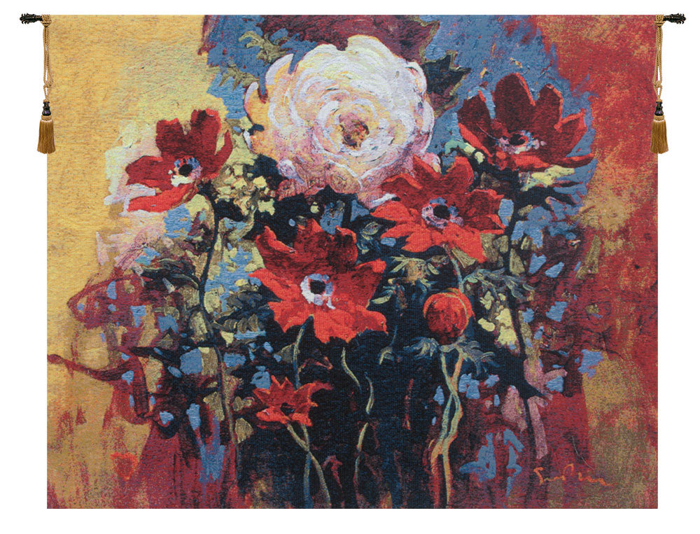 Bouquet by Simon Bull Belgian Tapestry Wall Art
