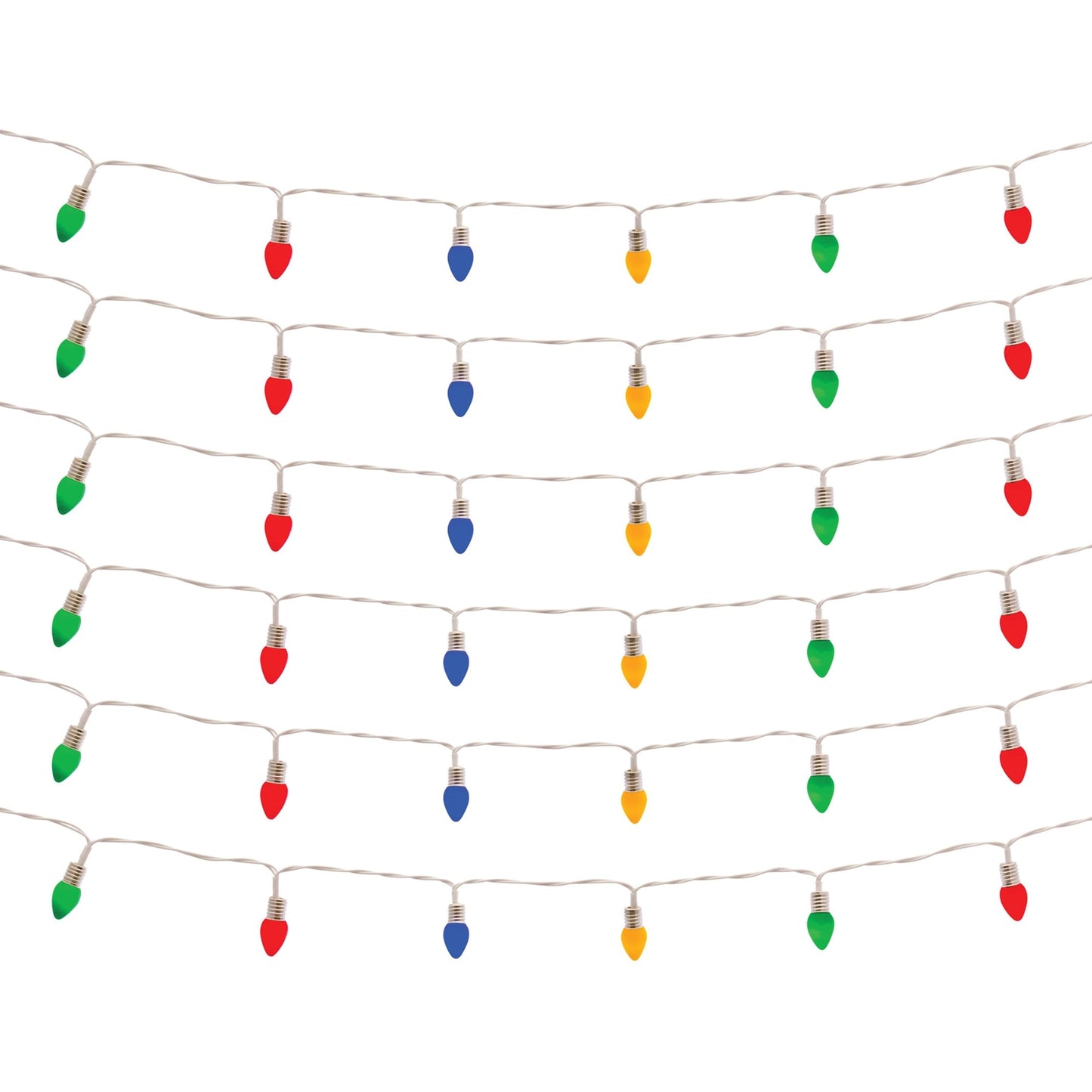 LED Lighted Strand with Classic Bulb Design (Set of 6 Strands)