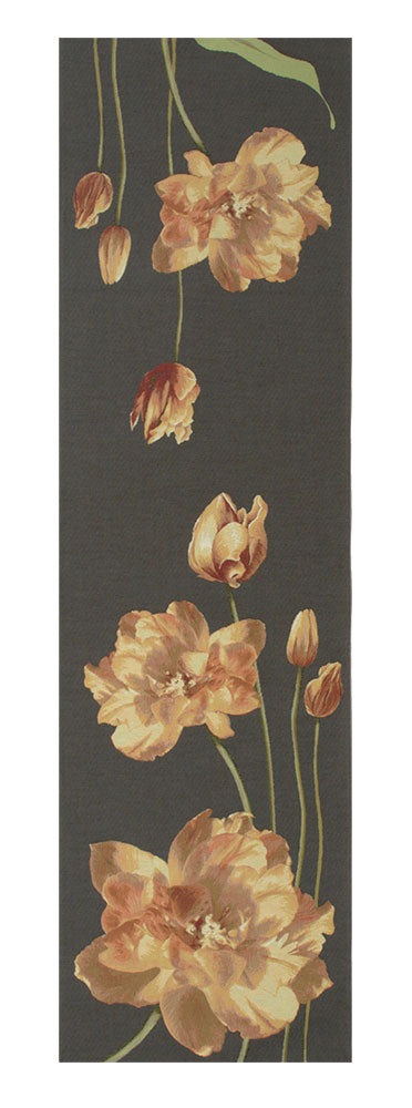 An Armful of Yellow Tulips Grey French Table Runner