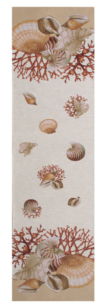 Shells Light French Table Runner