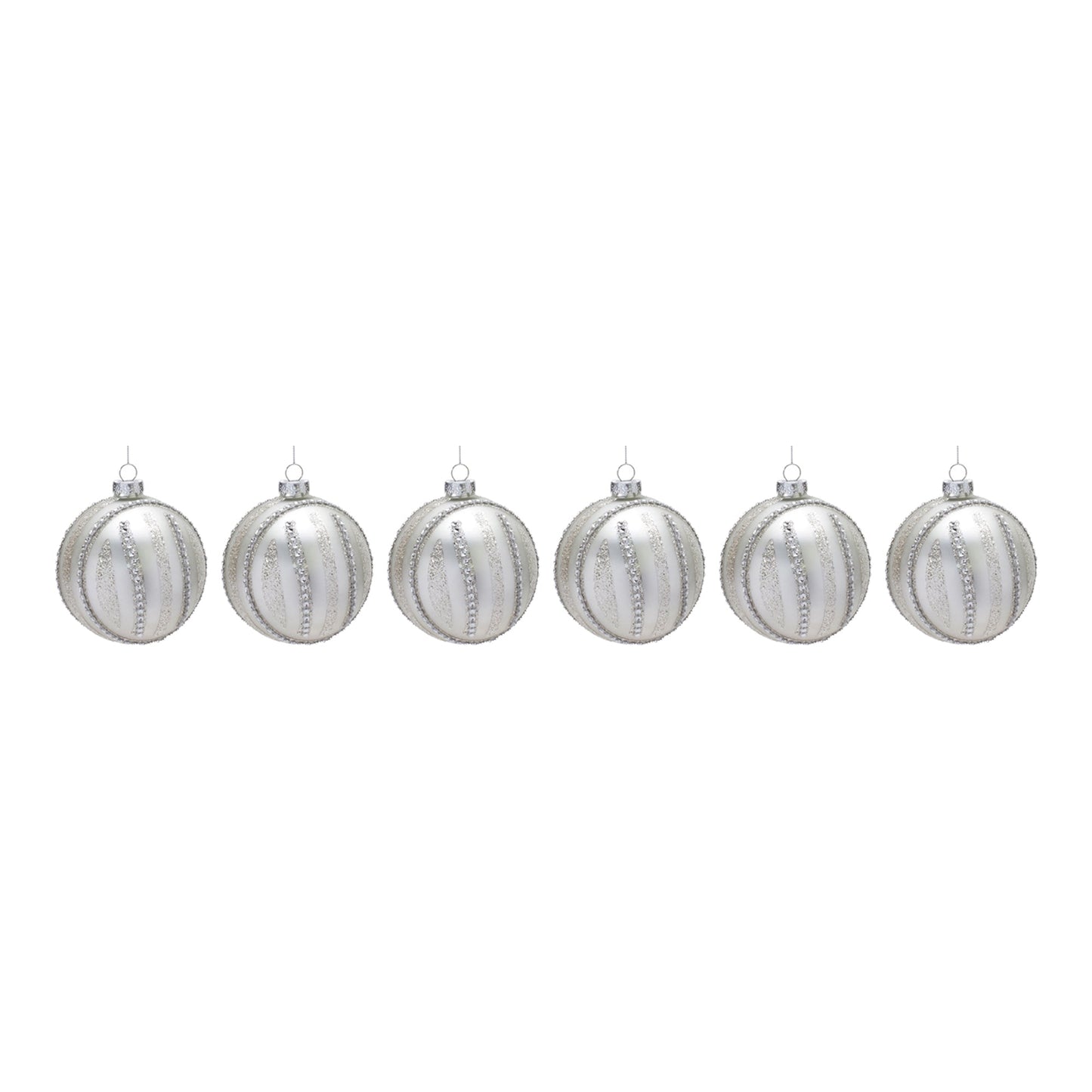 Jeweled Glass Ball Ornament (Set of 6)