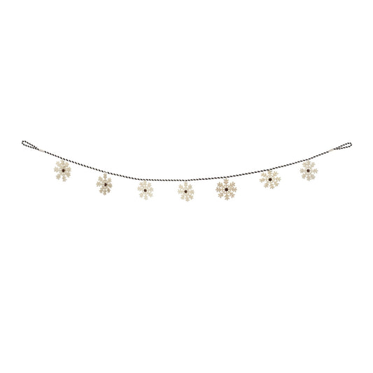 Fabric Snowflake Garland (Set of 2)