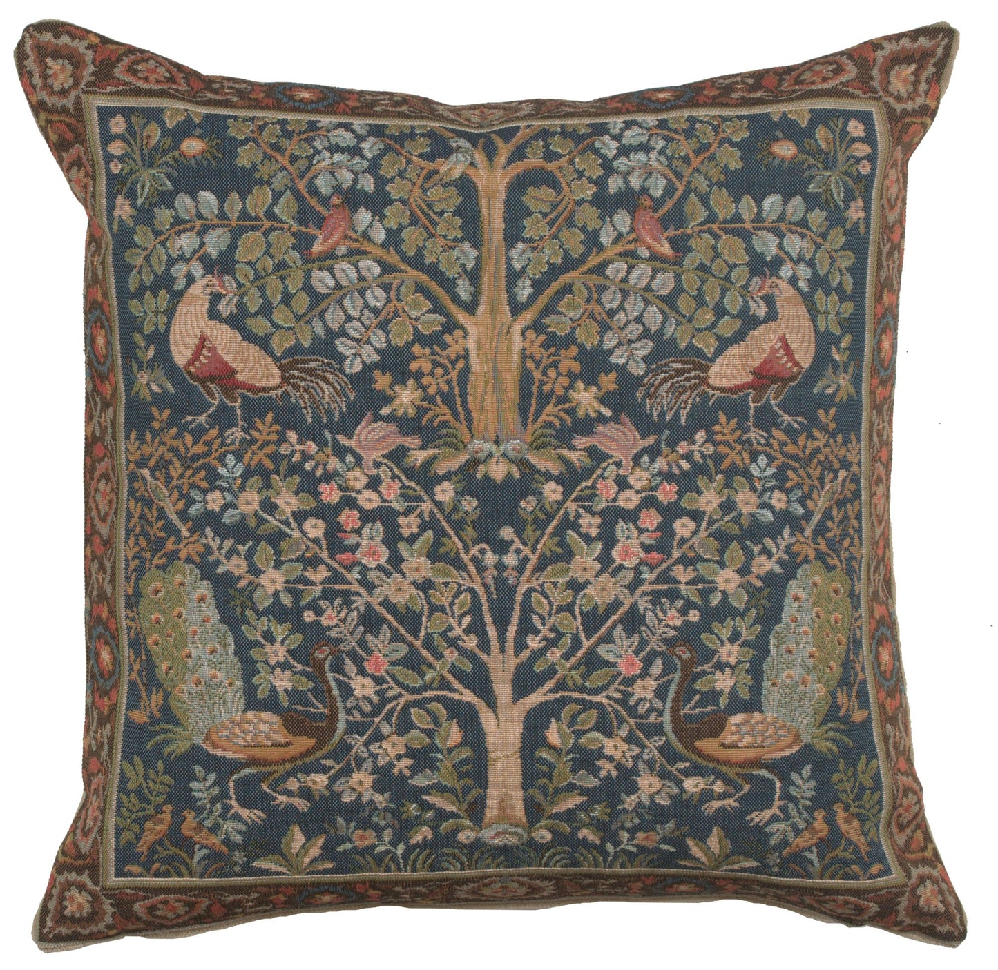 Tree In Blue French Cushion